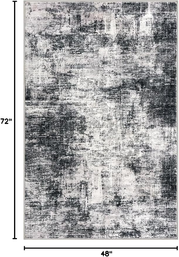 IOHOUZE Abstract Area Rug 4x6 Ft Washable Rugs