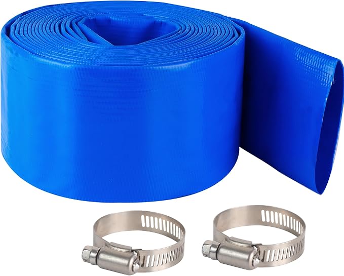 3" x 100 FT Lay Flat Water Pump Discharge Hose,