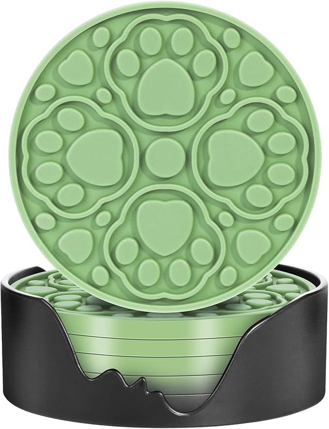 Green Silicone Coasters Set of 6