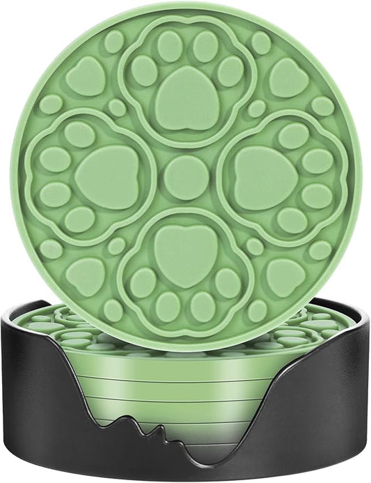 Green Silicone Coasters Set of 6