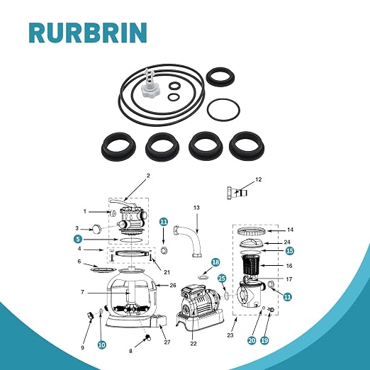 Sand Filter Pump Repair Set Compatible