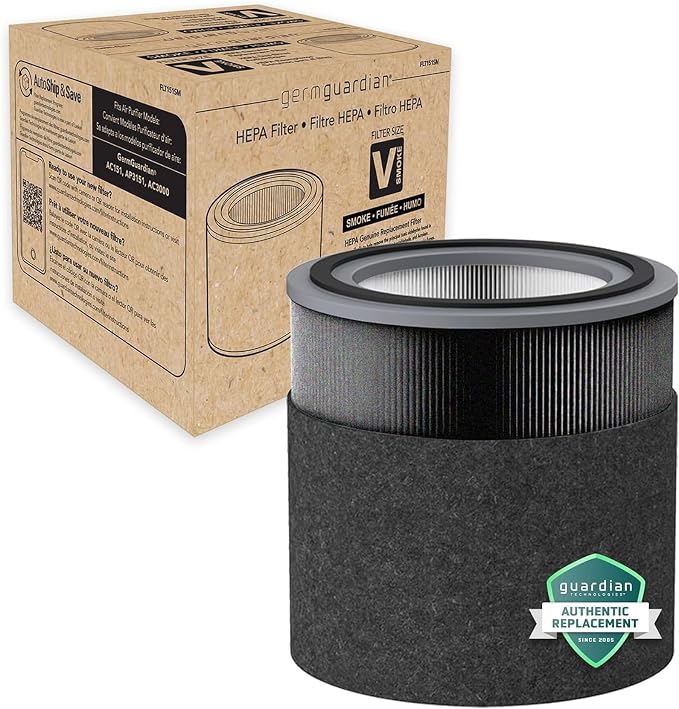 GermGuardian Filter V Smoke Clear HEPA Genuine Air Purifier Replacement Filter