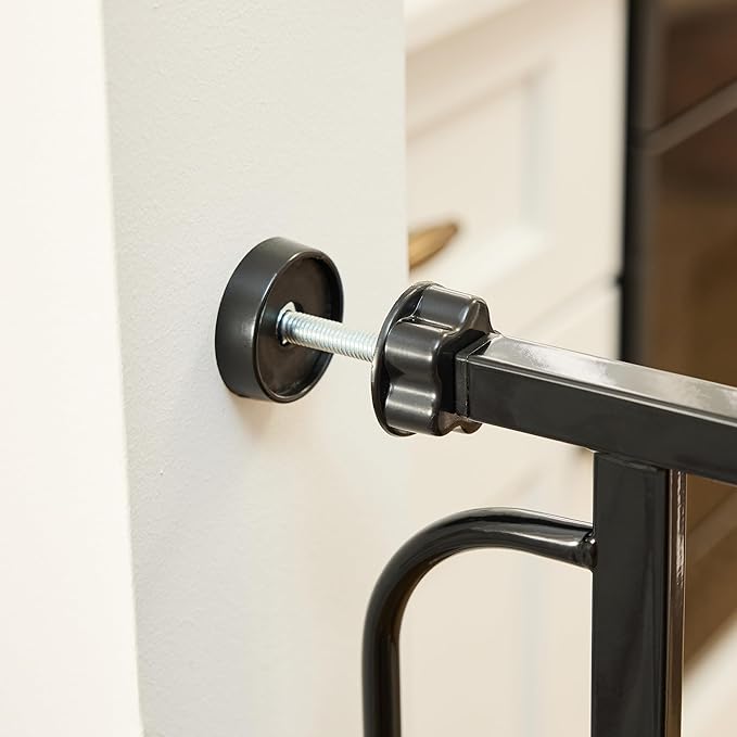 Regalo Safety 36" Extra Tall Baby Gate for Doorways & Bottom of Stairs, Pressure Mounted Walk Through Gate for Babies, Toddlers & Pets, Tested & Safe for 30 Years, American Designed, American Owned