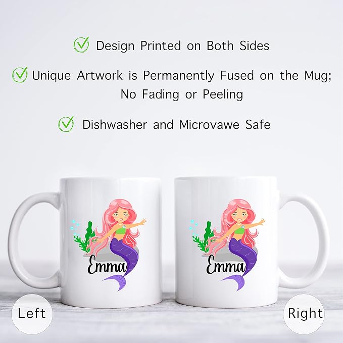 Personalized Mug for Kids, Girls | Customized Hot Chocolate, Coffee & Tea Cup |