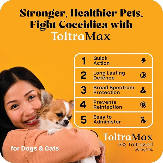 Toltrazuril 5.0% for Horses, Dogs, Cats, 240mL/8 Ounce, for Non-Food Chain Animals, Alfalfa