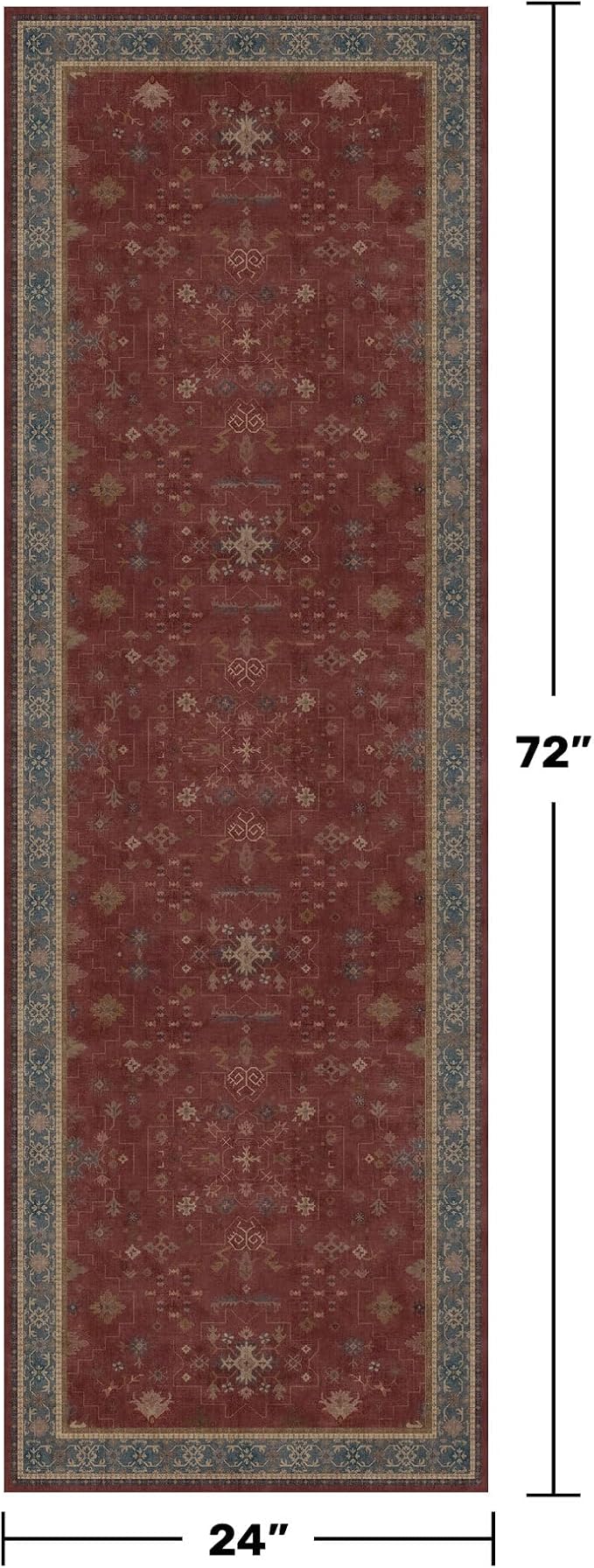 2x6 Turkish Kitchen Runner Rugs Non Skid Washable