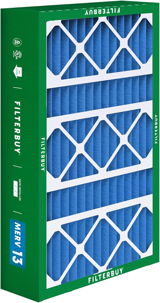 Filterbuy 17x26x4 Air Filter MERV 13 Optimal Smoke & Allergy Defense,