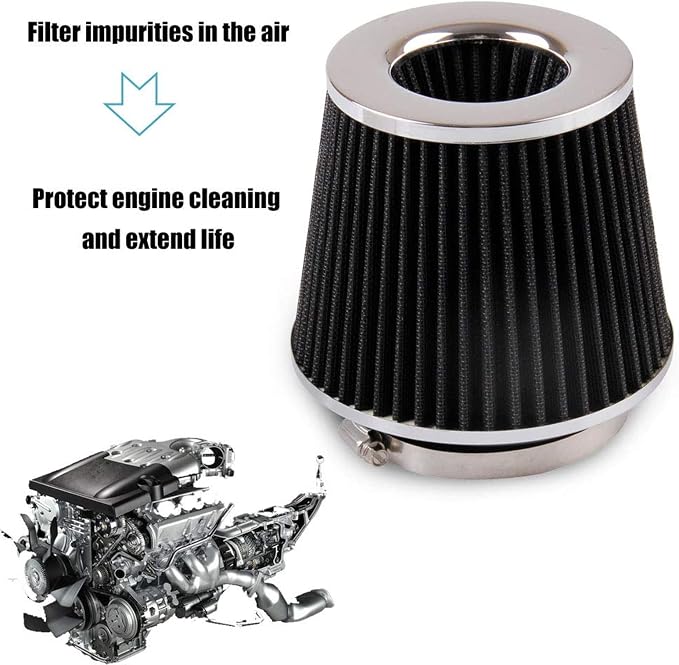 RYANSTAR Universal Clamp-on Air Intake Filter, 3 In /3.5 In /4 In Three