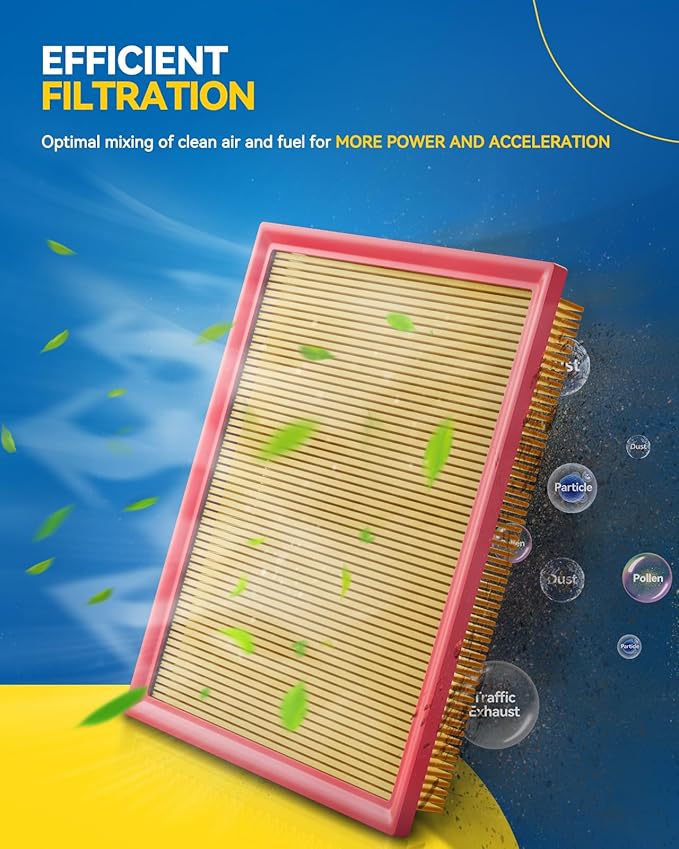 PHILTOP Engine Air Filter, CA10544 2PCS Compatible