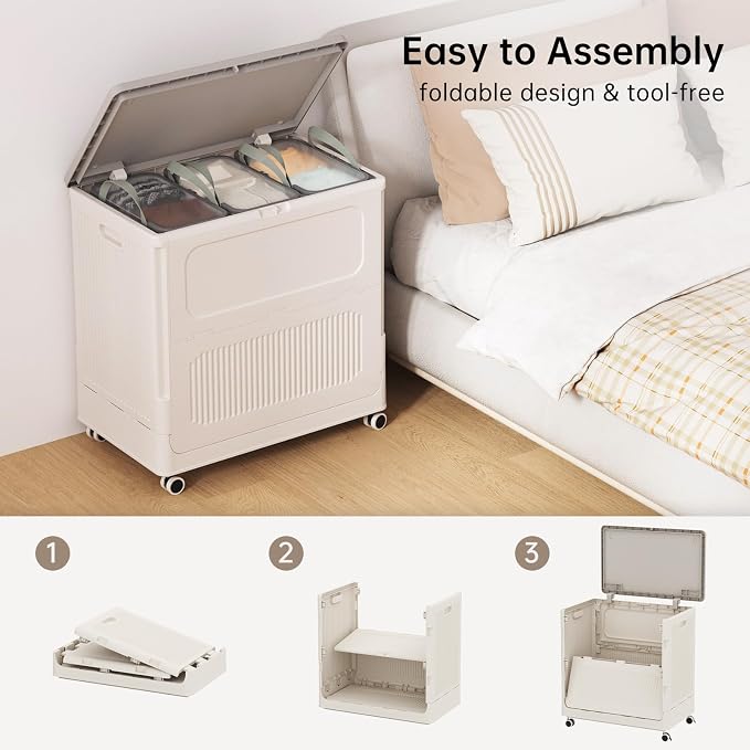 HAIXIN HOME 130L Stackable Storage Bin