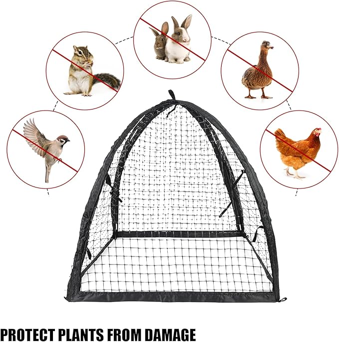 Strawberry Plant Protector,22 x22 x 22 Inch Cloche Dome for Plants,Plant Protection Tent For Plant Cages to Keep Animals Out,Mesh Plant Cover for Plant Protectors from Animals,Chicken Wire Cloche 1PC