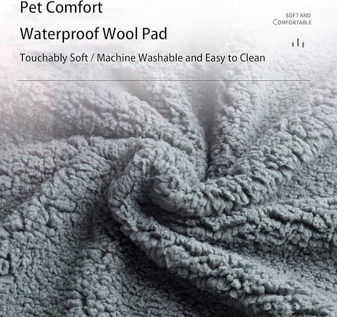 Waterproof Pet Blanket, Lovers Blanket Reversible Plush Sherpa Fleece Furniture Protector for Sofa, Bed & Couch, Liquid & Pee Proof Dog Blanket Cover for Dogs Cats Lovers Couples (Beige, XS(20"x28"))
