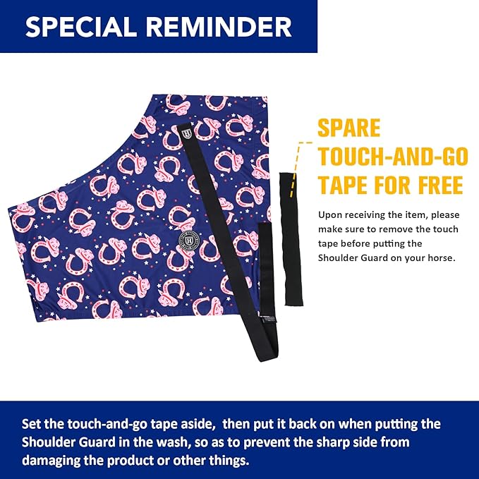 Harrison Howard Heat-Insulating Breathable Stretchy Shoulder Guard Anti Rub Bib for Horse Horseshoe M