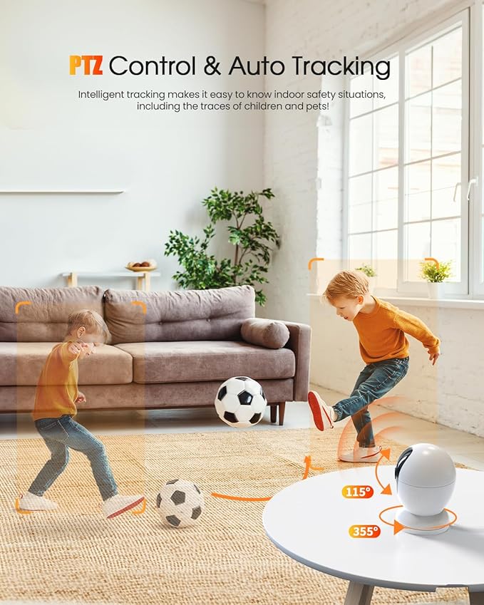usogood 2.5K Indoor Camera for Home Security, 360°Pet Camera Indoor with Phone App,Support 5G/2.4Ghz WiFi,Dog Cameras with Speaker, Auto Motion Tracking Detection,2-Way Audio for Home/Baby/Cat Camera