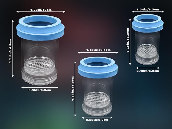 3 Pack Breeder Box for Fish Tank, Baby Fish Separator for Aquarium, Floating Breeding Isolation Box for Betta, Shrimp, Clownfish, Guppy