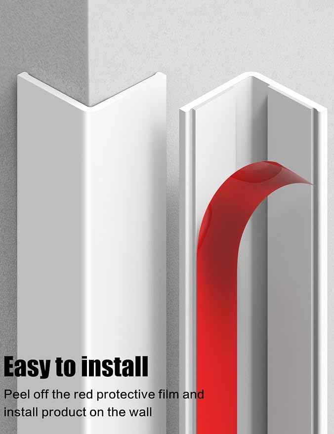 ‎Frychee Wall Corner Protector, Walls Edge Protector，Self-Adhesive Wall Corner