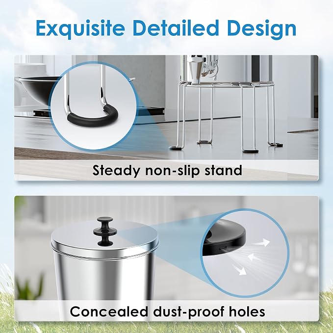 Waterdrop Water Filter System, NSF/ANSI 42&372 Standard, 2.25G Stainless-Steel