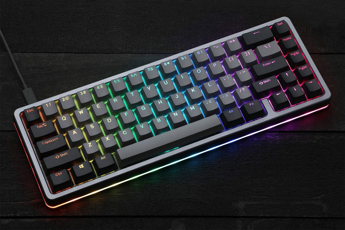 DROP ALT High-Profile Mechanical Keyboard — 65% (67 Key) Gaming Keyboard, Hot-Swap Switches, Programmable Macros, RGB LED Backlighting, USB-C, Doubleshot PBT, Aluminum Frame (Cherry MX Brown, Gray)