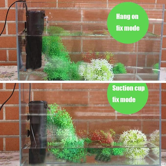 Aquarium Internal Filter for 3 to 20 Gallons Small Fish Tank Turtle Tank