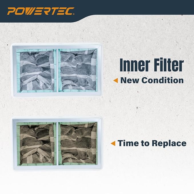 POWERTEC 1 Micron Activated Carbon Inner Air Filters