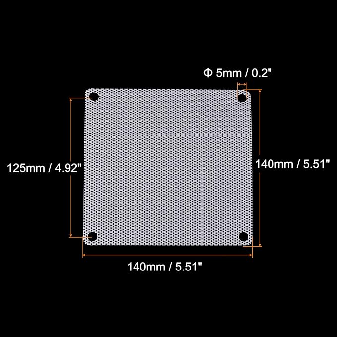 MECCANIXITY 140mm Computer Fan Filter Grills PVC Mesh Dustproof Case Cover