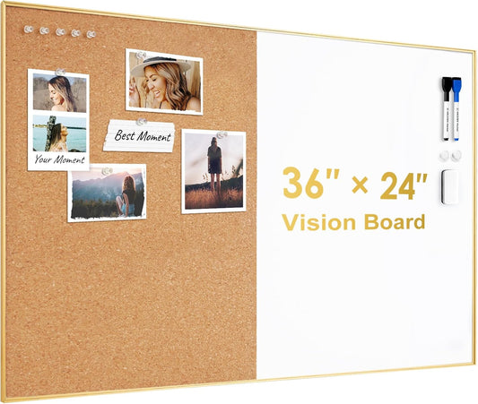 ARCOBIS Cork Board White Board Combo