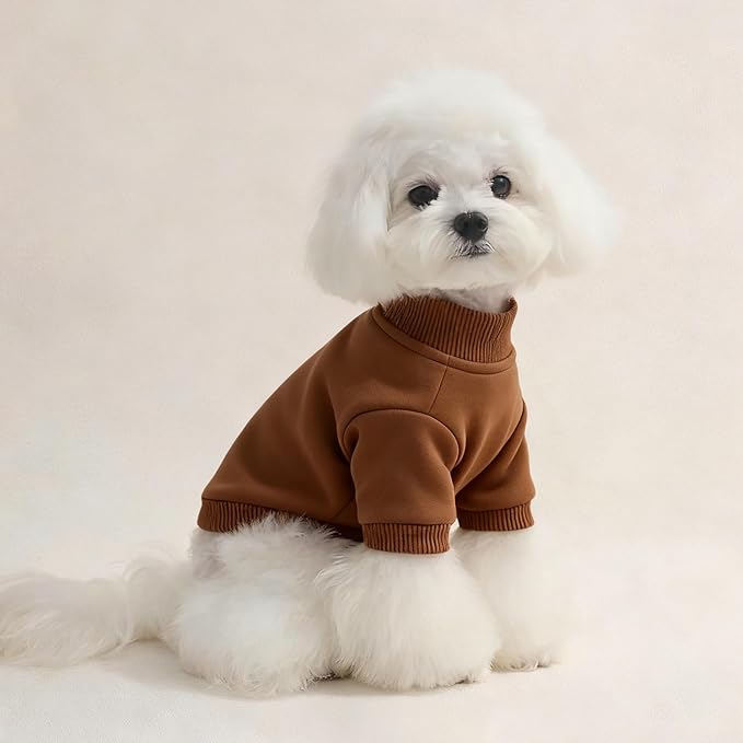 Custom Dog Hoodie, Personalized Sweatshirt with Photo Text Name Logo, Customized Hooded Sweater for Small Medium Large Dogs & Cats (Coffee, X-Large)