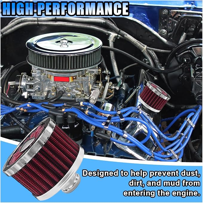 23mm Car Air Filter, 0.9'' High Flow Vent Valve Cover, Breather Filter