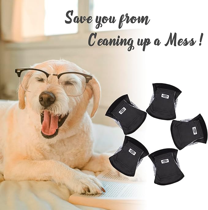 Male Dog Diapers, High Absorbing Dog Belly Bands for Male Dogs, Washable Reusable Dog Male Wraps(5 Pack)