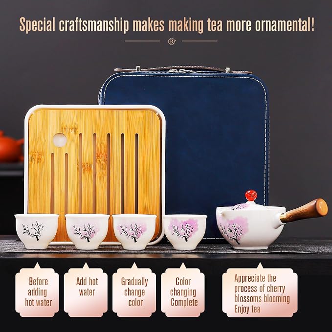 Japanese Tea Set Chinese Gongfu Tea Set, Portable Teapot Set