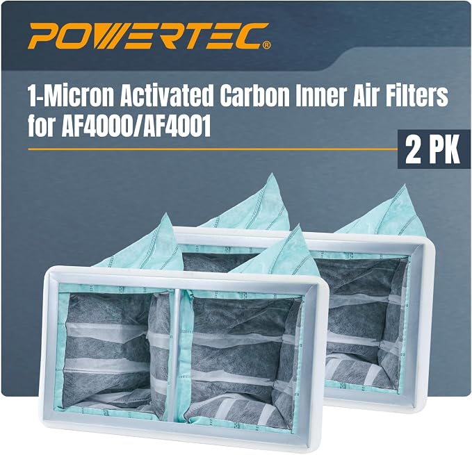 POWERTEC 1 Micron Activated Carbon Inner Air Filters