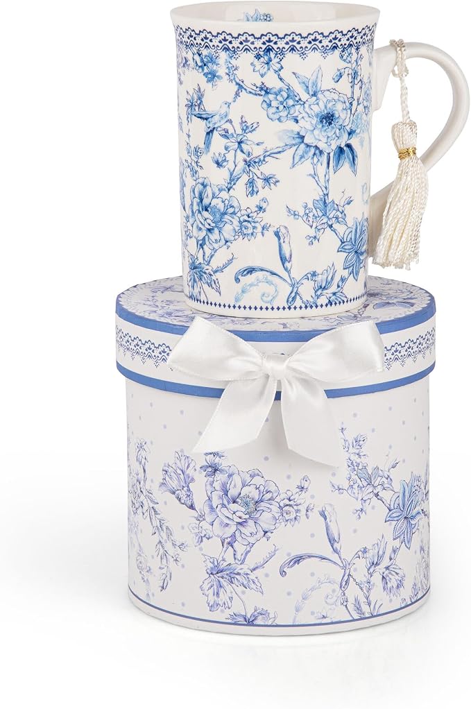STP GOODS Porcelain Tea/Coffee Cup in Gift Box Fine Porcelain Coffee Cup Tea