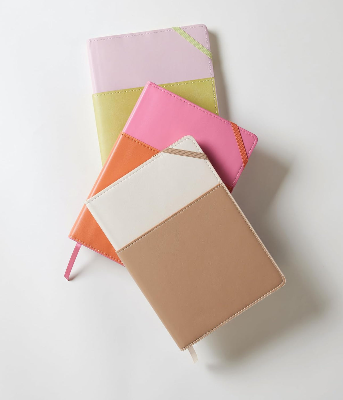 DesignWorks Ink Vegan Leather Pocket Journal, Pink & Chili, 6 x 8.5 in