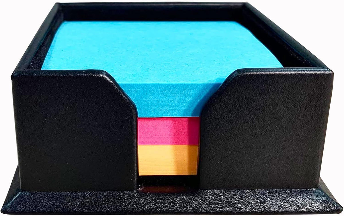 Dacasso A1075 Black 3" x 3" Leather Note Holder