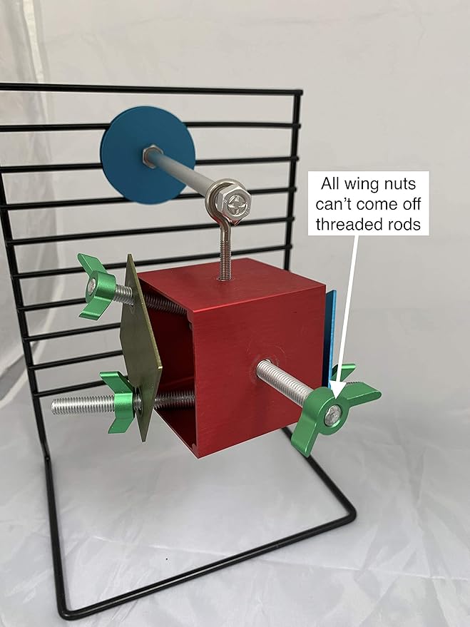 Busy Box Bird Foraging Toy | Interactive Treat Dispenser | Promotes Natural Foraging Behavior | Bird Cage Accessories for Medium to Extra Large Birds | Colorful Toys for Parrots, Cockatiel, Cockatoos