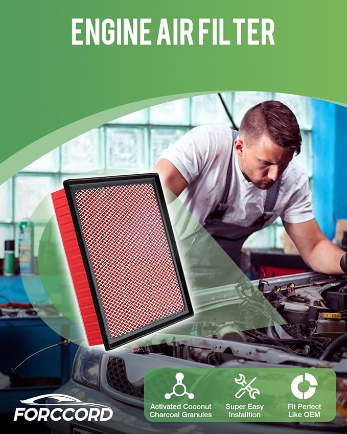 Cabin & Engine Air Filter Fits for Highlander 3.5L/2.7L Gas Only, Sienna