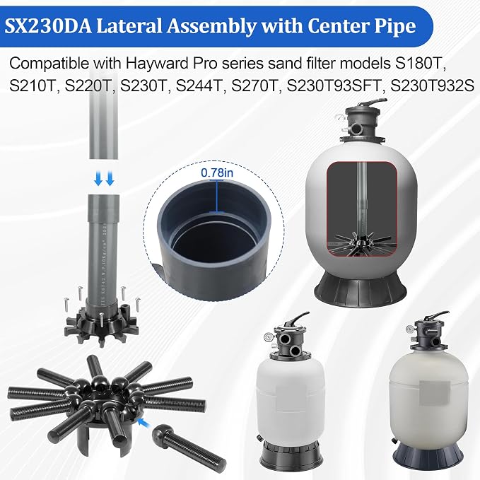 SX230DA Pool Filter Parts Lateral Assembly