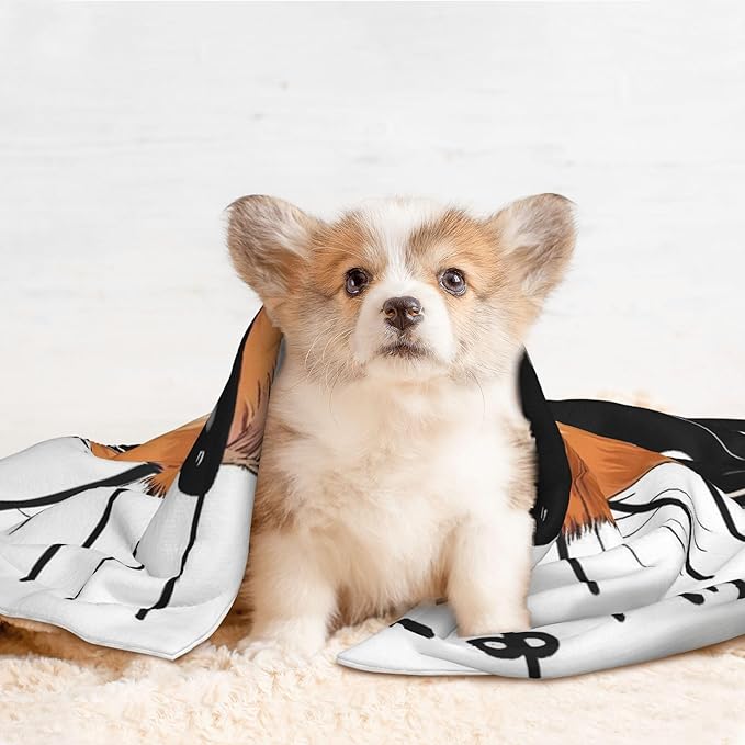 Waterproof Dog Blanket Soft Pet Blanket for Puppy, Fleece Cat Throw Blankets for Furniture Bed Couch Sofa Reversible - Cat Holding Mugshot Sign