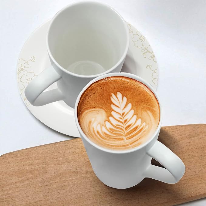 20 oz White Ceramic Coffee Mugs, Large Tall Coffee Mug