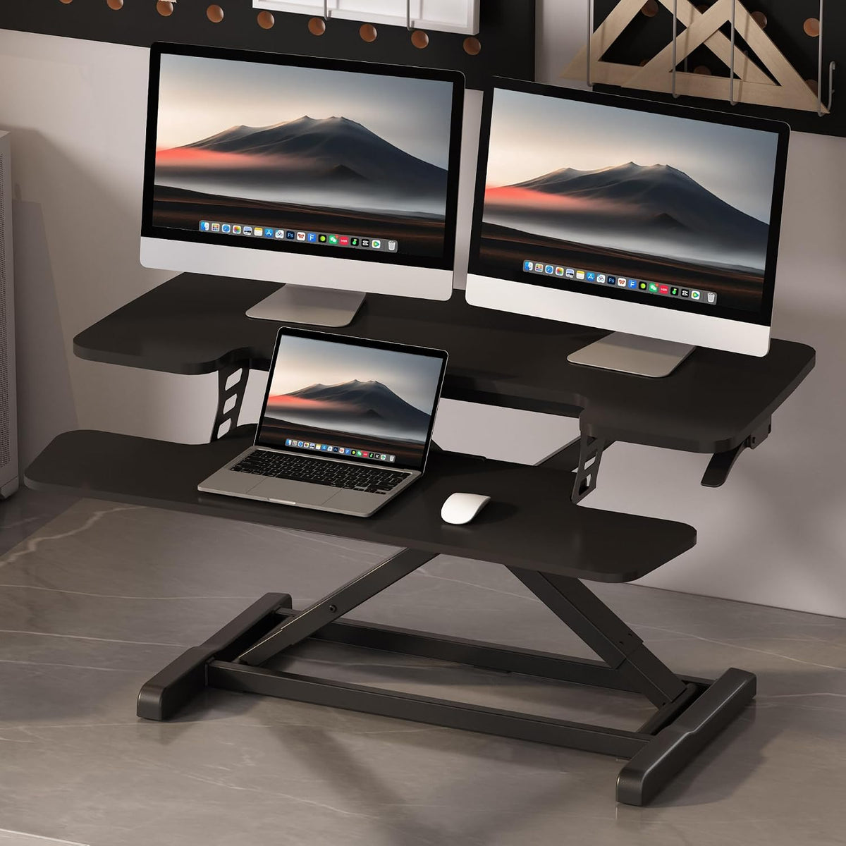 FLEXISPOT Standing Desk Converter, 36", Black