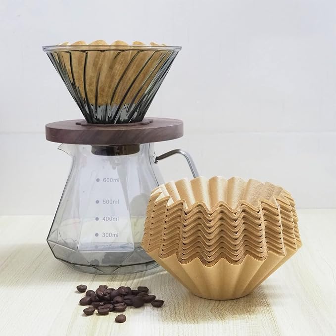1-2 Cup Brown Coffee Filters, Small Coffee Maker, Single Serve Coffee Pot