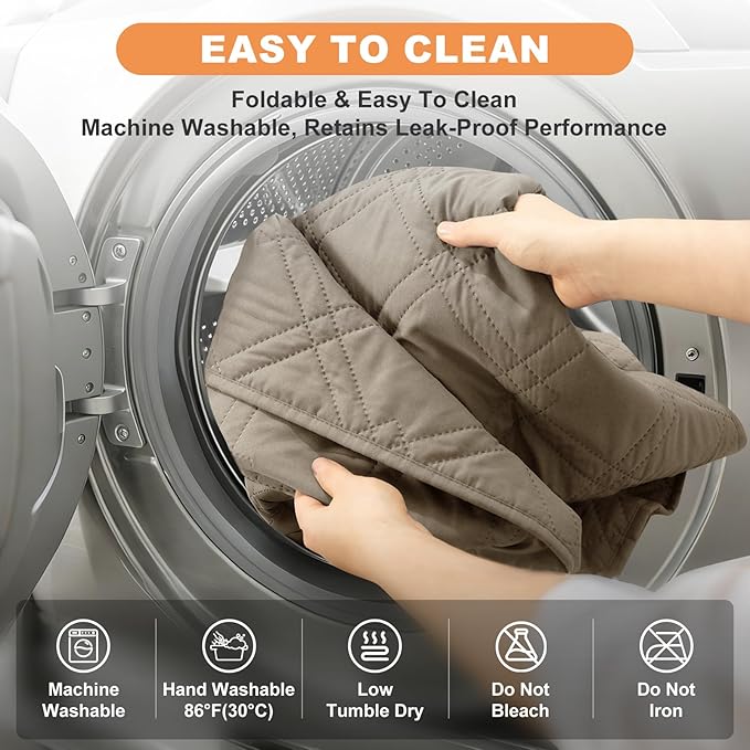 100% Waterproof Dog Couch Protector, Triple-Layer Waterproof Dog Bed Cover Pet Blanket Reversible 2-Tone Sofa Shield, Non-Slip Furniture Guard for Pets(68×82 Inch, Khaki+Khaki)
