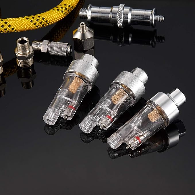 Honoson 3 Pcs 3 Pcs Airbrush In-line Water Trap Mini Air Filter Connect