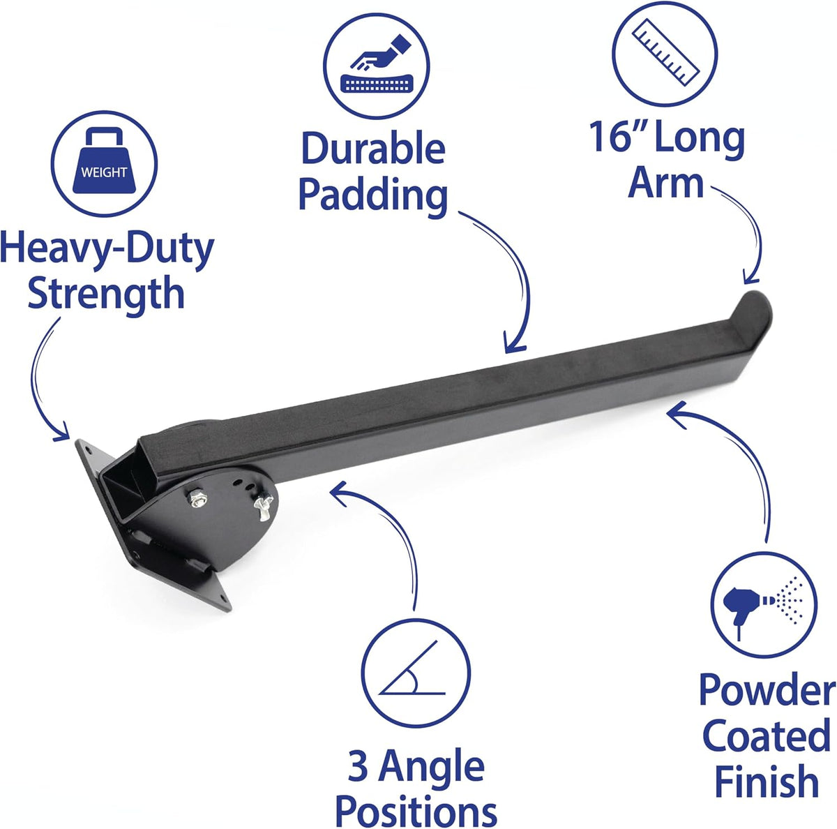 Victory Display WALL-MOUNTED Keyboard Arms – Fixed Length Keyboard Wall Mount, Space-Saving Keyboard arms for Home Studios and retail stores, Displays keyboard at 45°, 65° & 90° Angles – 1 Pairs (16")