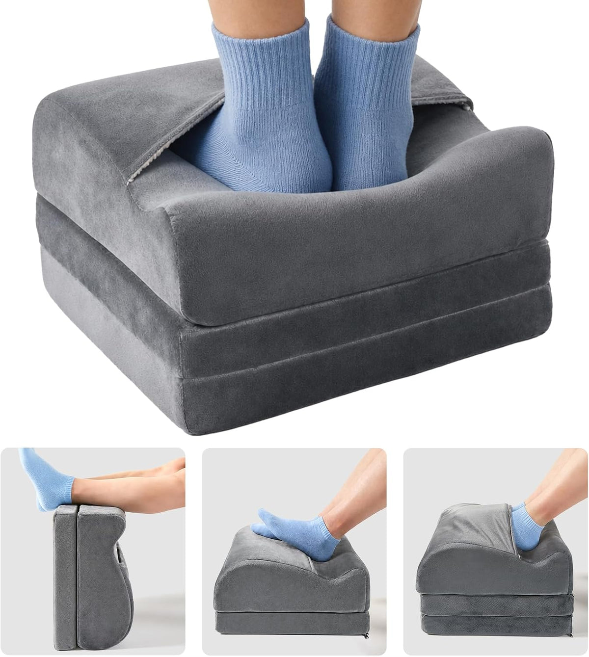 Foot Rest Under Desk, 3 Adjustable Heights for Various Height