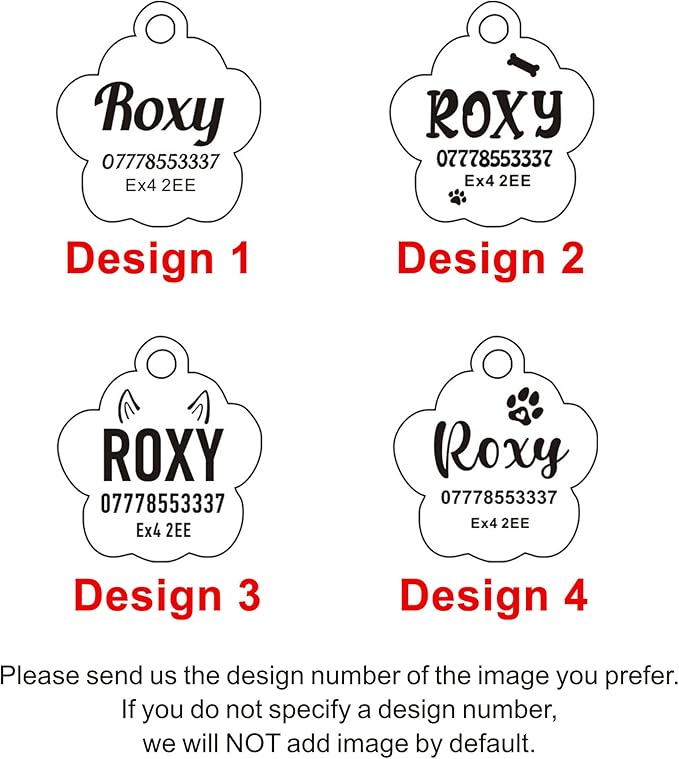 EDSG Cat Dog Tags Personalized for Pets, Dog Name Tags Cat Name ID Tag, Engraved Dog Tags Dog ID Tags Small Glitter Bling ID Tag Paw Print for Cat Pet Dog Puppy(Pink,Design 3)