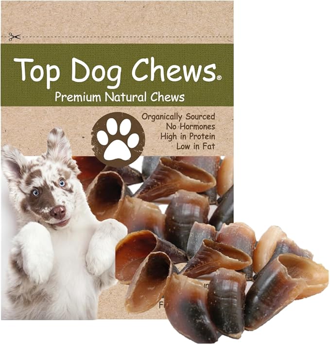 Top Dog Chews – Cow Hooves, 10 Pack, Natural Dog Bone, for Large, Medium, or Small Dogs, Made in USA