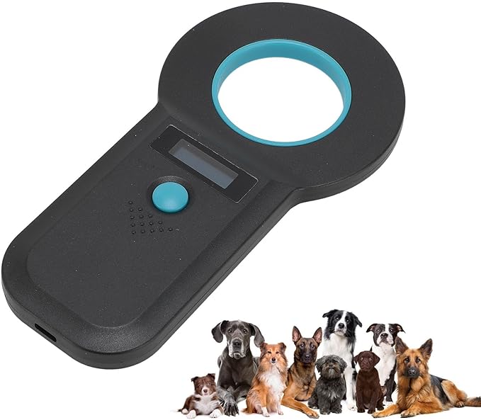 Pet Chip Scanner Animal Tag Reader USB Interface 15 Digits Microchip Recognizer for Cats Dogs 128 Data Storage Black The of Data Pet Efficient Help Reader Chip Effortlessly (Black)