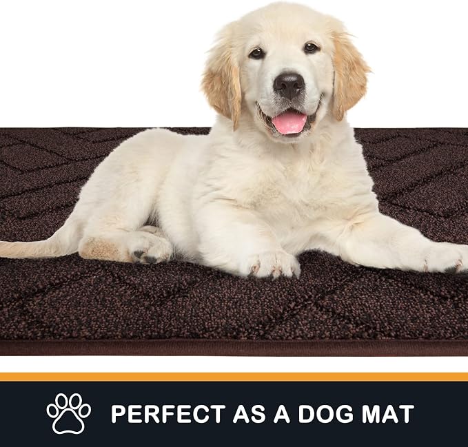 PURRUGS Dirt Trapping Door Mat 20" x 31.5", Non-Slip Machine Washable Entry Rug