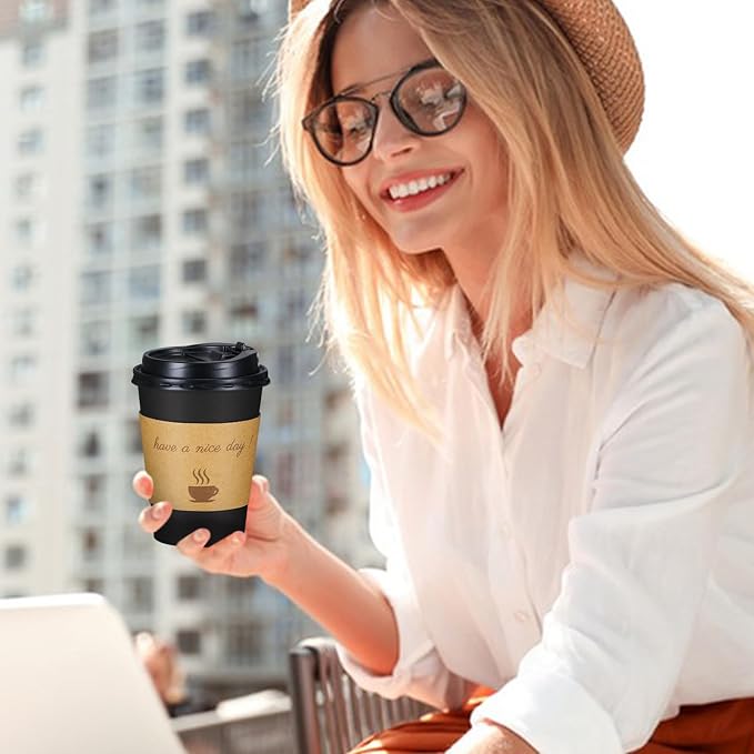 Lamosi 500 Pack 12 oz Coffee Cups, Disposable To Go Paper Cups